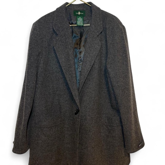 Hunt Club Jackets & Blazers - Vintage Hunt Club grey merino/lamb’s wool coat